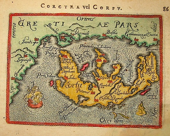 Ortelius Abraham (1528-1598) Corcyra vel Corfu 1601 Anversa, apud Ioannem Bapt. Vrientum